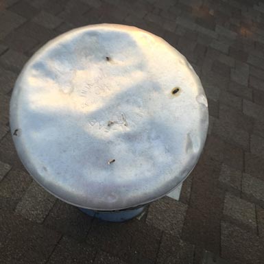 Hail Damage To Roof Vent