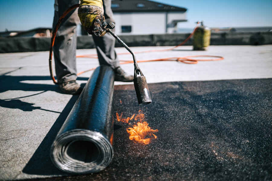 SBS Modified Bitumen Roof Installation