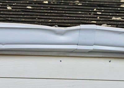 Gutter Hail Damage