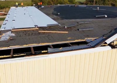 Roof Wind Damage Repair & Temporary TPO Roof