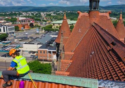 Tile Roofing Ridge Copper Replacement