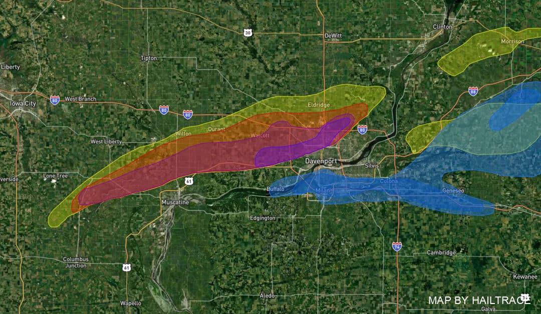 RestoreMasters Offers Expert Roof Repair for Hail Damage in Davenport, IA After Severe Storm on April 4, 2023